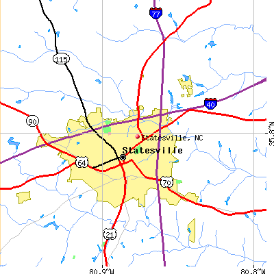 Statesville map