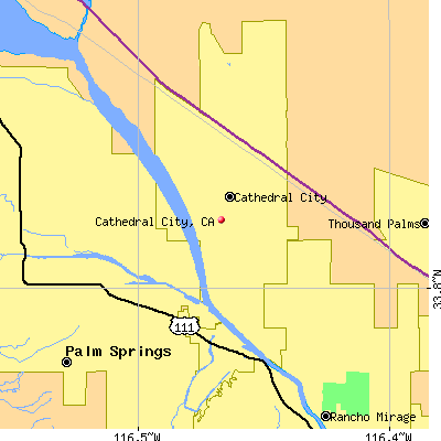 Cathedral City map