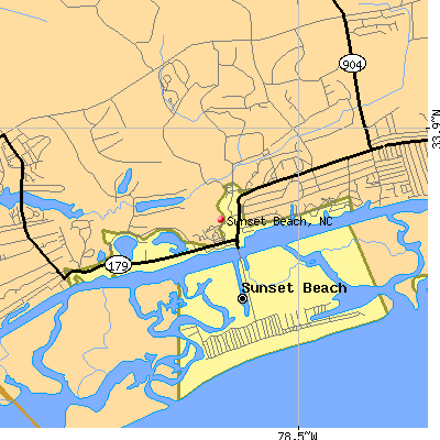 Sunset Beach map