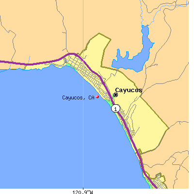 Cayucos map