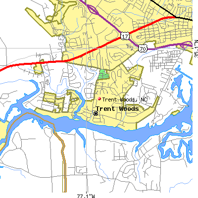 Trent Woods map