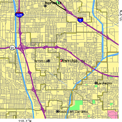Cerritos map