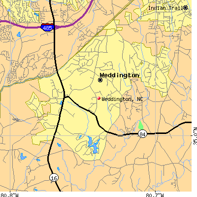 Weddington map
