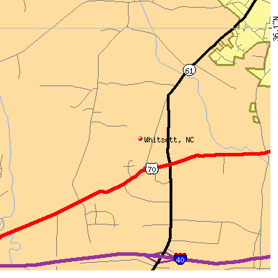 Whitsett map