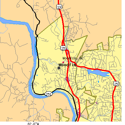 Woodfin map