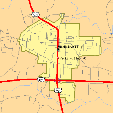 Yadkinville map