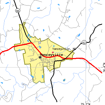Yanceyville map
