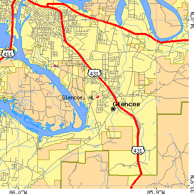 Glencoe map