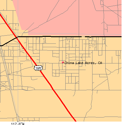 China Lake Acres map