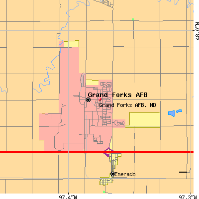 Grand Forks AFB map