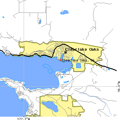 Clearlake Oaks map