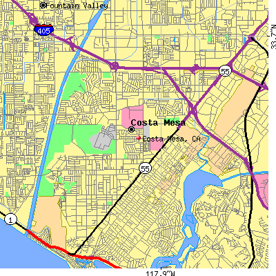 Costa Mesa map