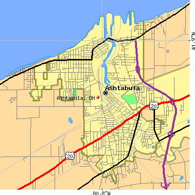Ashtabula map
