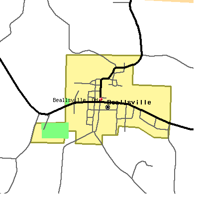 Beallsville map