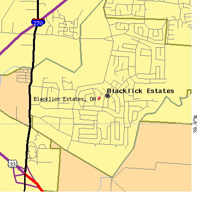 Blacklick Estates map