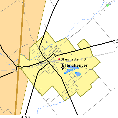 Blanchester map