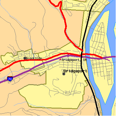 Bridgeport map