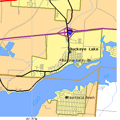 Buckeye Lake map
