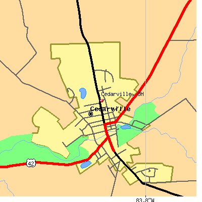 Cedarville map