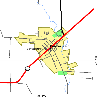 Centerburg map