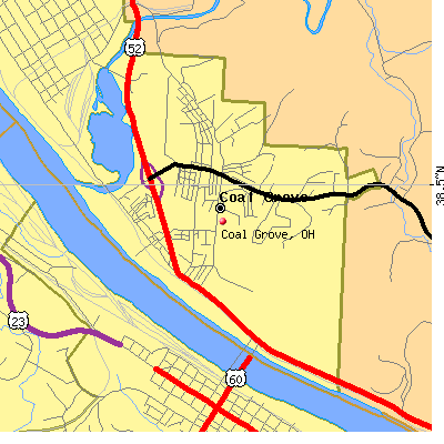 Coal Grove map