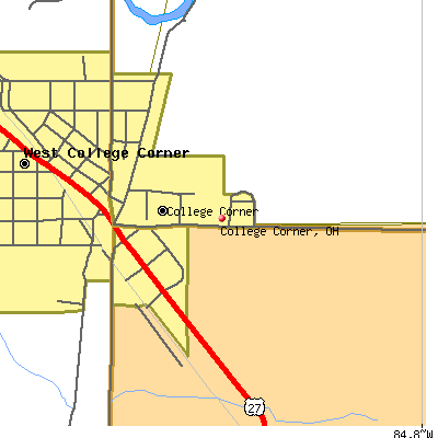 College Corner map
