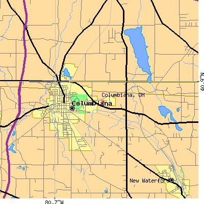 Columbiana map