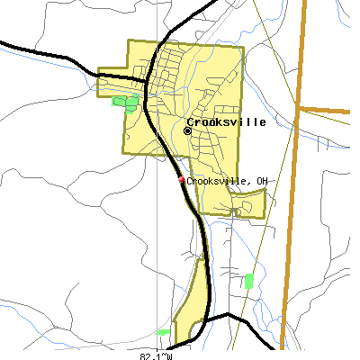 Crooksville map