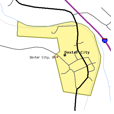 Dexter City map