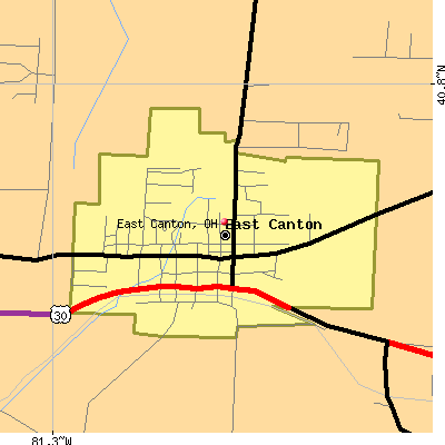 East Canton map