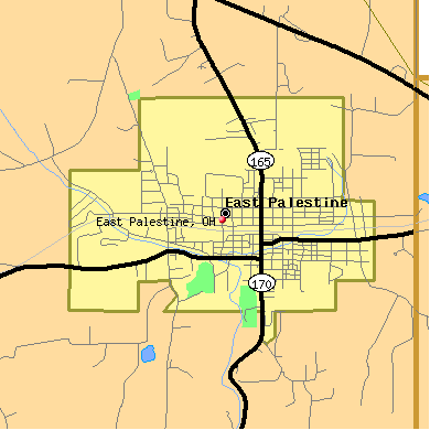East Palestine map