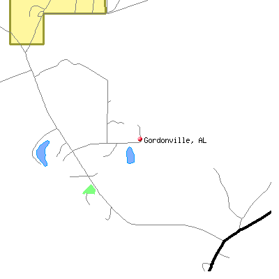Gordonville map