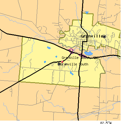 Granville South map