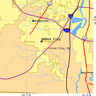Grove City map
