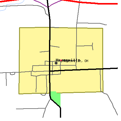Hayesville map