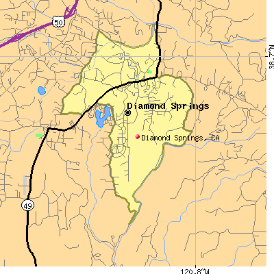 Diamond Springs map
