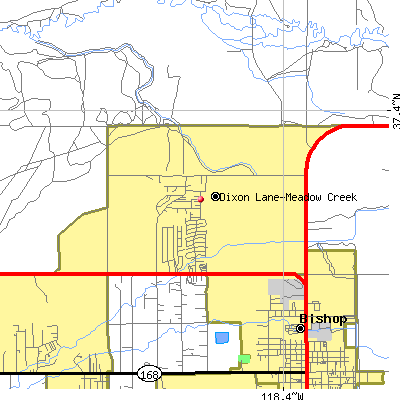 Dixon Lane-Meadow Creek map