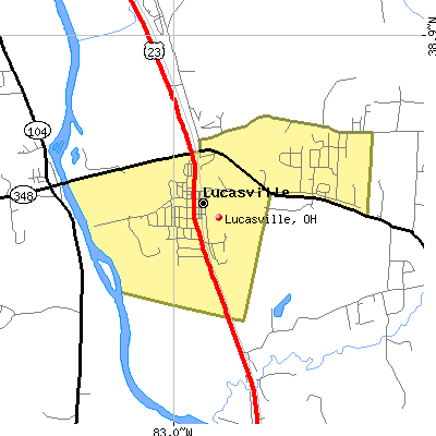 Lucasville map
