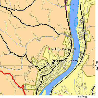 Martins Ferry map