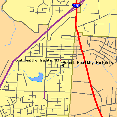 Mount Healthy Heights map