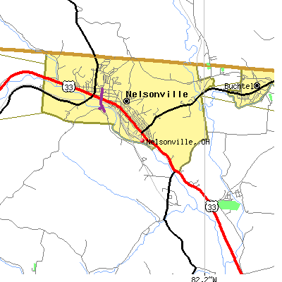 Nelsonville map