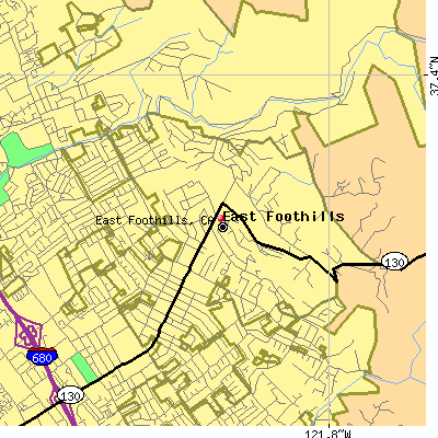 East Foothills map