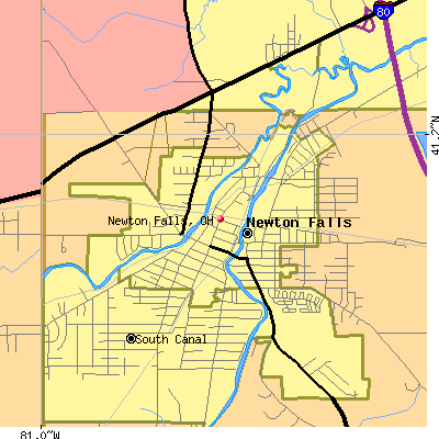 Newton Falls map