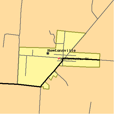 Newtonsville map