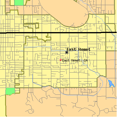 East Hemet map