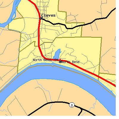 North Bend map