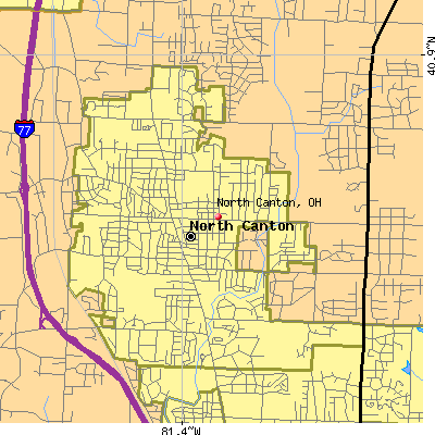 North Canton map