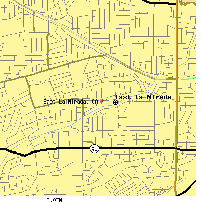 East La Mirada map