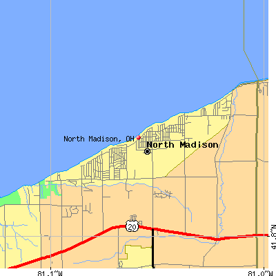 North Madison map