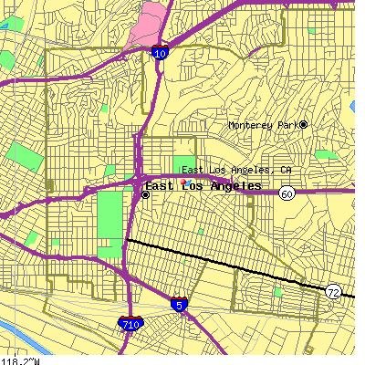 East Los Angeles map